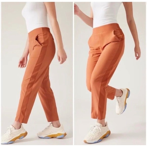 Athleta Pants - NEW Athleta Brooklyn Ankle Pant Womens 22 Plus Orange Athleisure Gorpcore Travel
